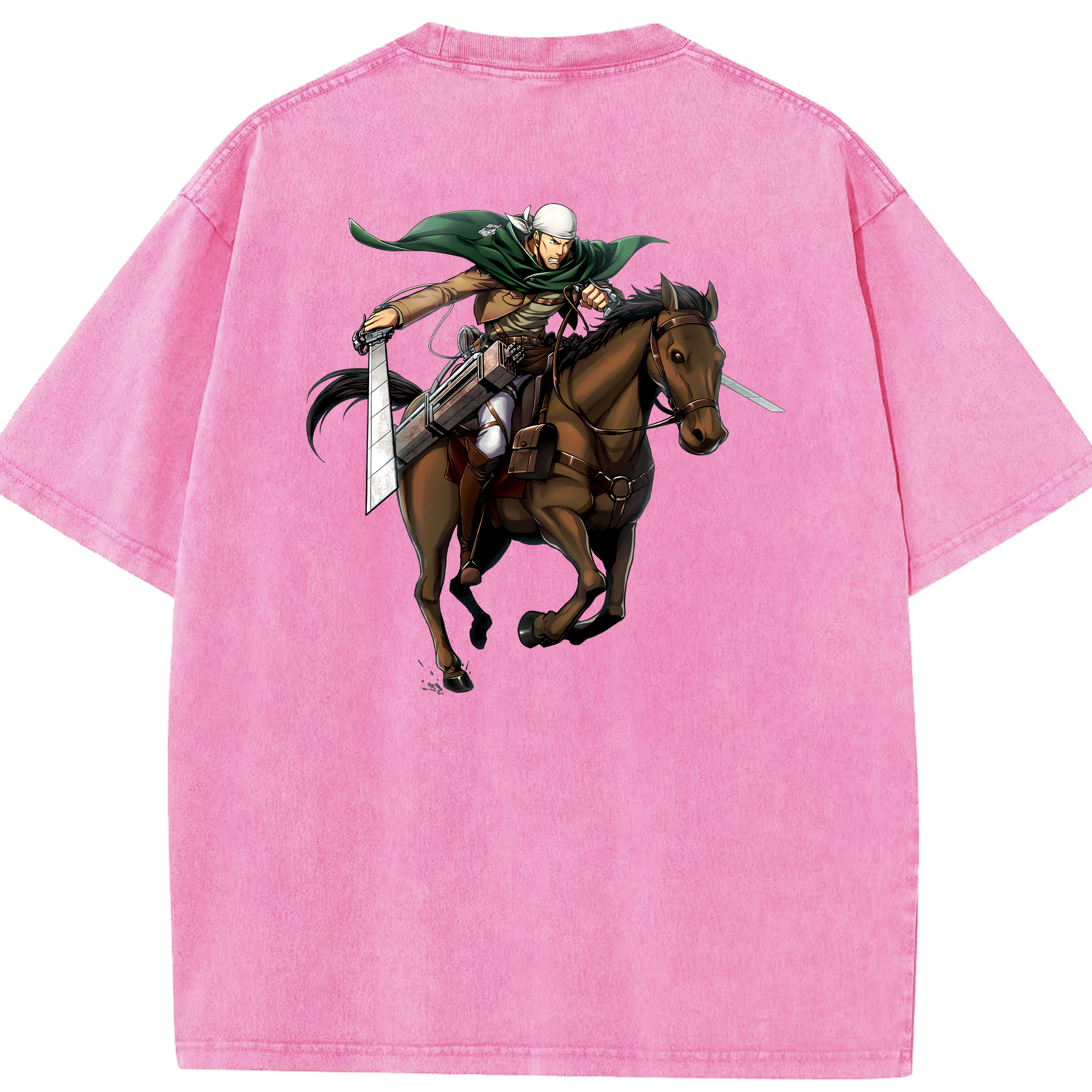 （画像用） 進撃の巨人 Attack on Titan 綿100% ヴィンテージ風 半袖Tシャツ（背面プリント）